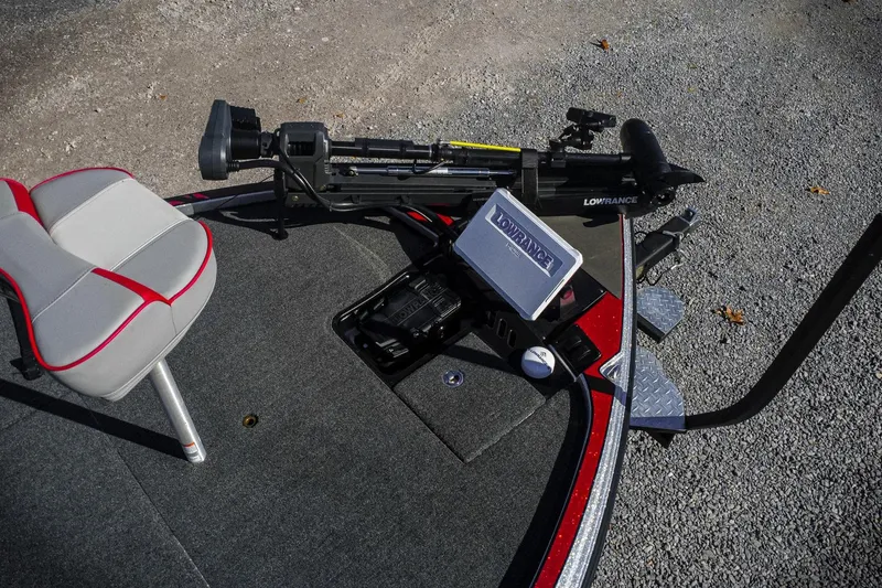 Slide: The Image of 2024 Triton 20XP boat deck with Lowrance equipment and seating. - 4