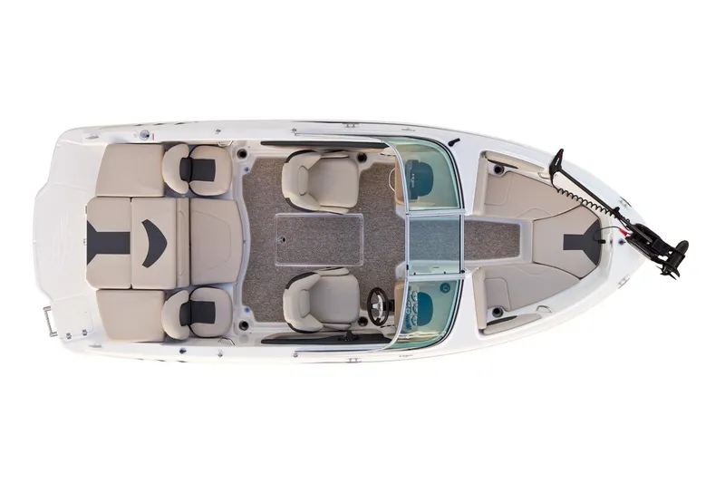 Slide: The Image of Manufacturer Provided Image: 2018 Chaparral 19 H2O Ski & Fish boat interior, top view. - 16