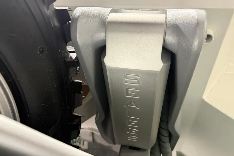 Slide: The Image of Close-up of Sealegs 7.5M RIB 2021 wheel mechanism, showcasing rugged design. - 34