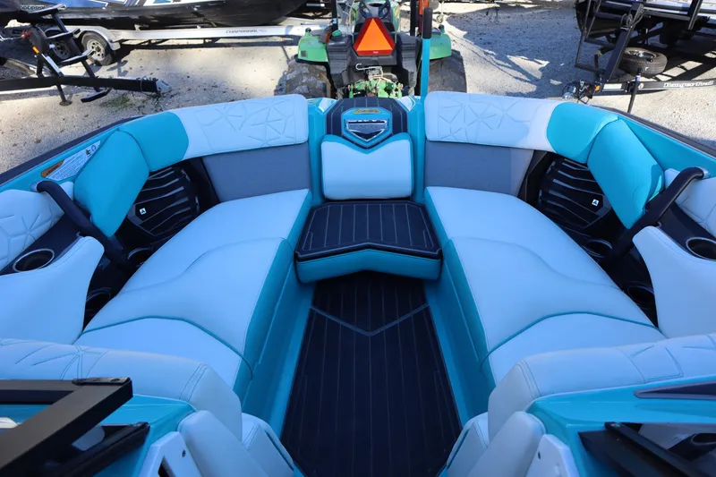 Slide: The Image of Luxurious interior of 2021 Nautique Super Air Nautique G23 Paragon boat. - 8