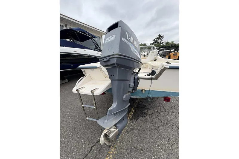 Slide: The Image of 2006 Key West 1720 Dual Console boat with Yamaha outboard motor. - 19