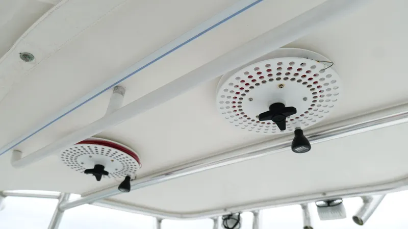 Slide: The Image of Ceiling speakers on 2006 Out Island 38 Express boat. - 16