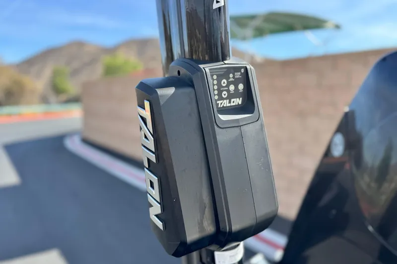 Slide: The Image of Close-up of a Talon anchor system on a 2022 Bayliner VR6 Bowrider OB. - 8