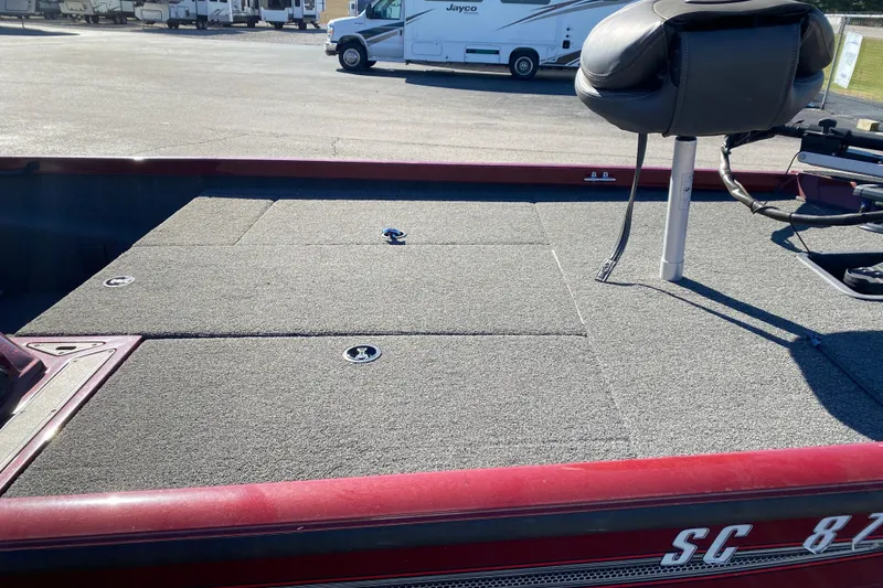 Slide: The Image of 2017 Ranger RT188 boat deck with seat and storage compartments. - 25