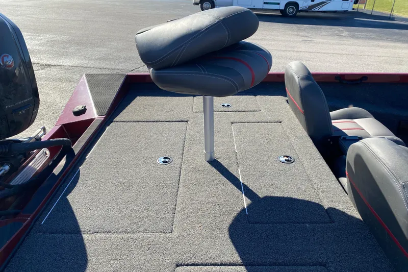 Slide: The Image of 2017 Ranger RT188 boat deck with seating and storage compartments. - 30