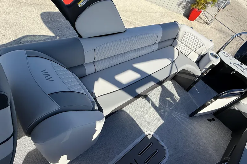 Slide: The Image of 2026 Avalon 2585 Catalina interior with luxurious seating and modern design. - 18