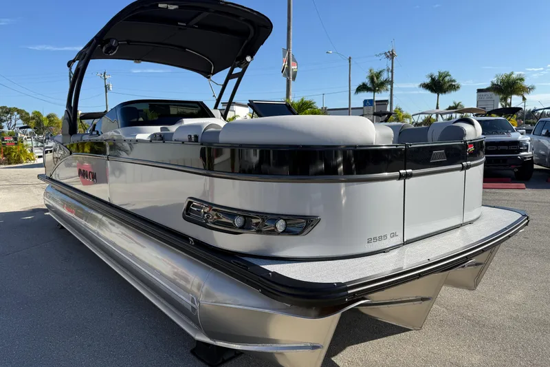 Slide: The Image of 2026 Avalon 2585 Catalina Windsheild Quad Lounger, Tri Toon, with Mercury 350hp V-10 engine. - 4