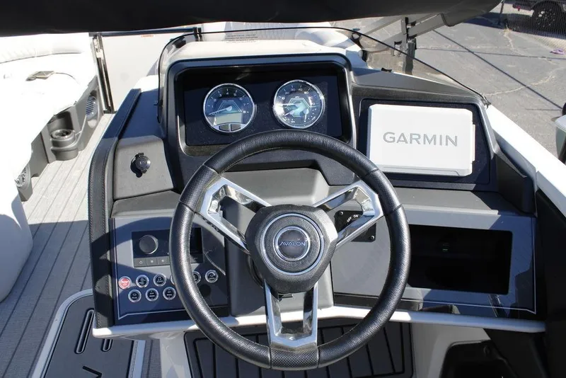 Slide: The Image of Steering console of 2026 Avalon CATALINA 23 with Garmin navigation system. - 10