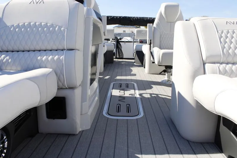 Slide: The Image of Luxurious interior of 2026 Avalon CATALINA 23 boat with plush seating and modern design. - 6