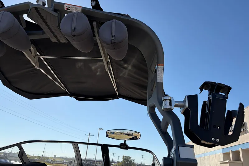 Slide: The Image of 2020 Nautique Super Air Nautique G23 boat tower with speakers and wakeboard rack. - 60