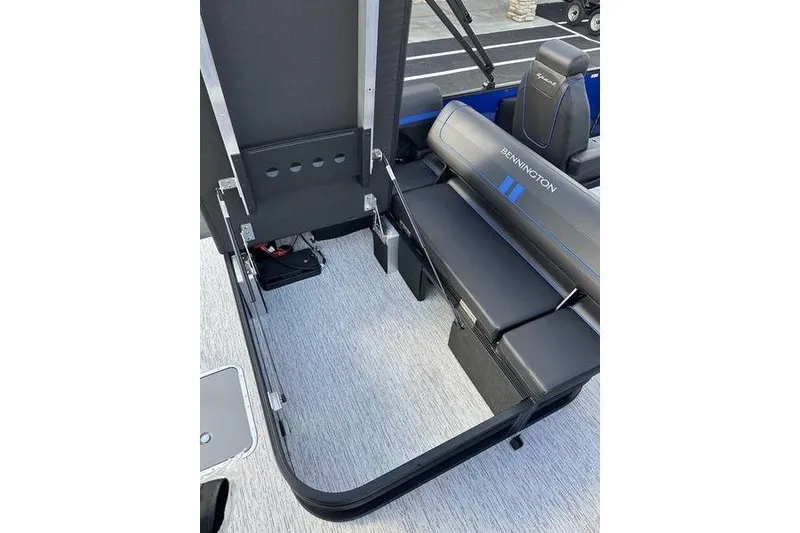 Slide: The Image of 2026 Bennington S Swingback 22 SSB interior with sleek seating and modern design. - 17