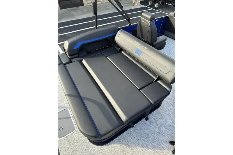 Slide: The Image of 2026 Bennington S Swingback 22 SSB boat interior with luxurious seating. - 18