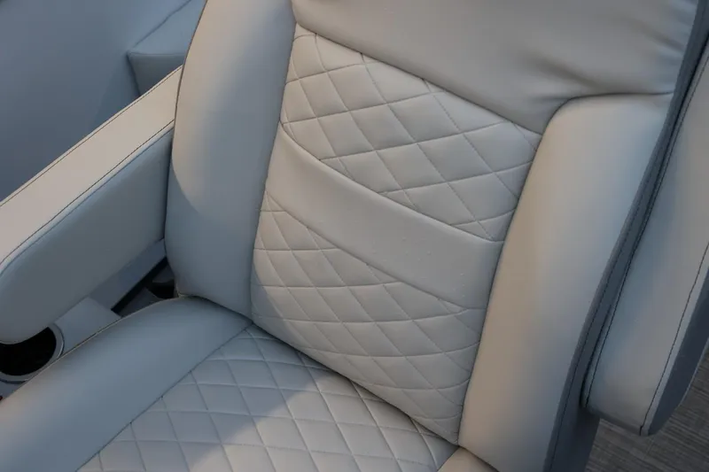 Slide: The Image of Luxurious quilted seat of 2026 Lowe SS 230 CL boat, featuring elegant stitching. - 27