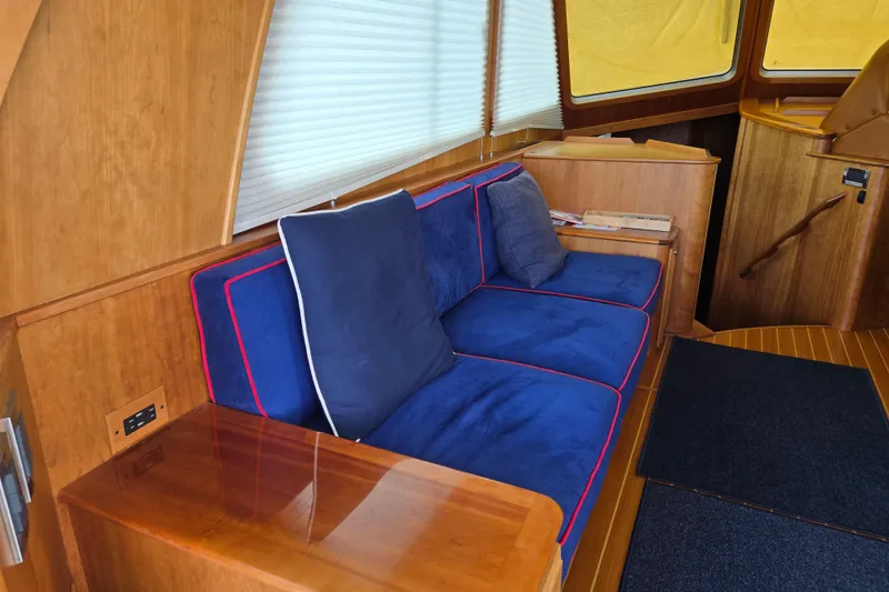 Slide: The Image of Luxurious bathroom in 2017 Sabre 48 Fly Bridge yacht with modern fixtures. - 28