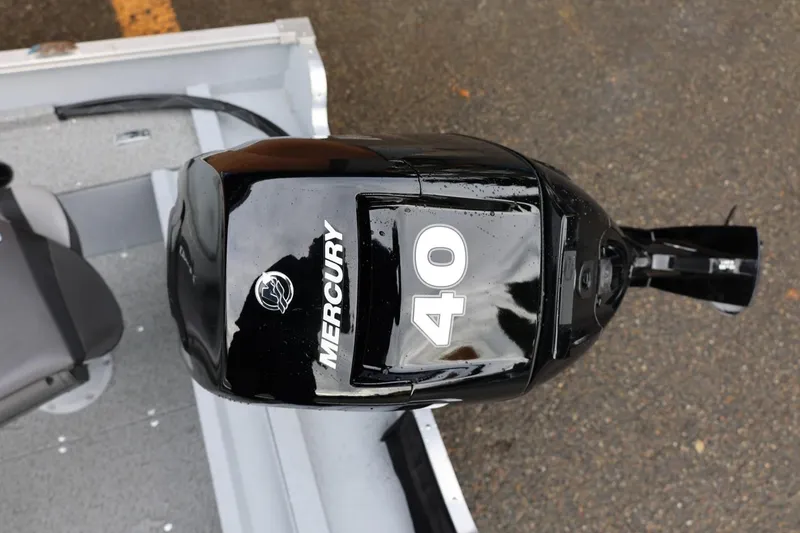 Slide: The Image of 2026 Lund 1600 Fury SS with Mercury 40 outboard motor, top view. - 33