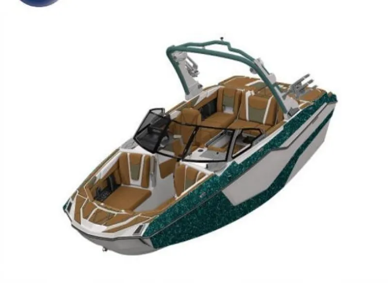 Slide: The Image of 2026 Malibu M230 boat with sleek design and luxurious interior. - 10