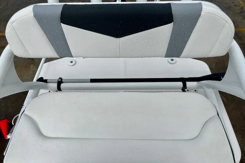 Slide: The Image of 2023 Robalo 246 Cayman SD boat seat with sleek design and modern upholstery. - 47