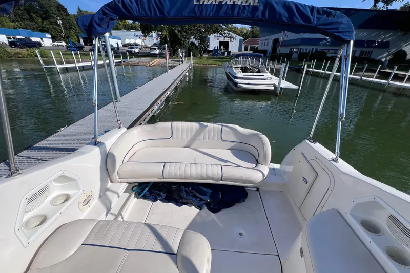 Slide: The Image of Chaparral 196 SSi boat interior, docked at marina, 1996 model. - 16