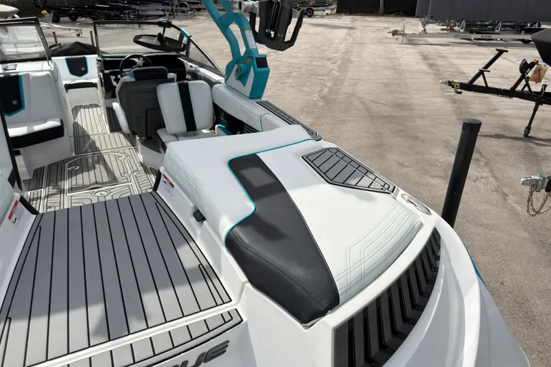 Slide: The Image of 2019 Nautique Super Air Nautique G23 Coastal Edition interior with sleek seating and modern design. - 26