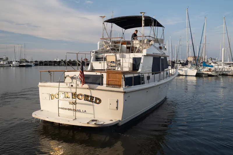 Slide: The Image of 1991 Marine Trader 46 fast trawler docked in a marina, New Orleans, LA. - 7