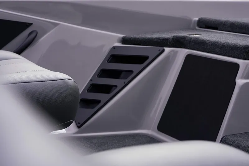 Slide: The Image of Interior view of 2026 Skeeter ZXR20 SE boat, featuring sleek seating and modern design elements. - 8