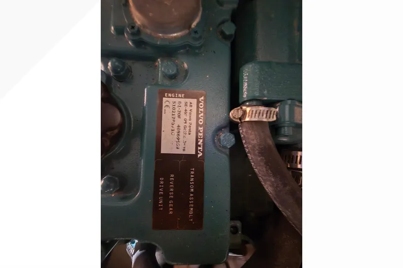 Slide: The Image of Engine compartment of a 2018 Tartan 345 with Volvo Penta components. - 50