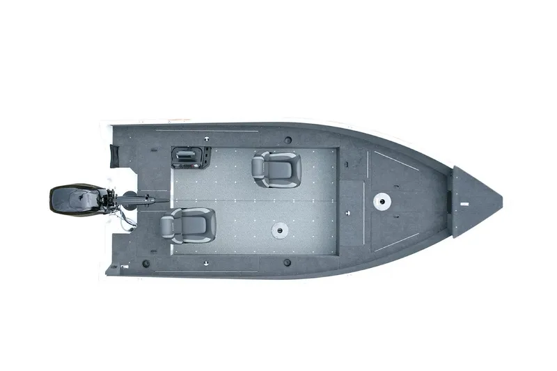 Slide: The Image of Manufacturer Provided Image: Top view of 2025 Lund 1650 Angler Tiller fishing boat with two seats. - 4