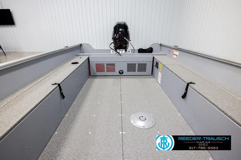 Slide: The Image of 2026 Lund 1600 Fury Tiller boat interior, featuring spacious layout and modern design. - 16