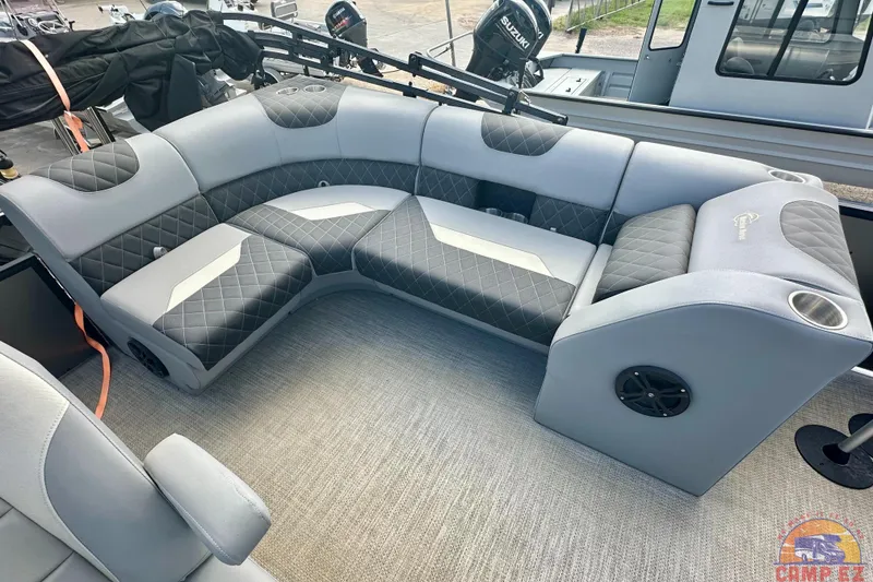 Slide: The Image of 2024 Massimo P-21R seat with diamond-stitched upholstery and storage compartment. - 16