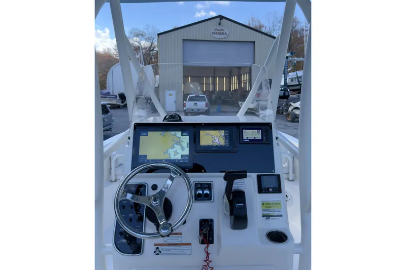 Slide: The Image of Yamaha display showing trip data for 2020 Cobia 220 Center Console boat. - 9