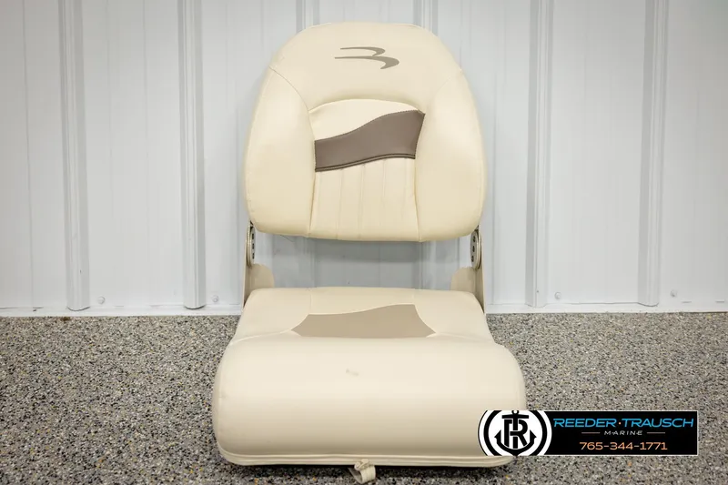 Slide: The Image of Cream and brown boat seat from a 2008 Bennington 2050 FSI, displayed indoors. - 42