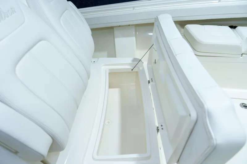 Slide: The Image of 2023 Regulator 28 boat windshield and wiper detail. - 31