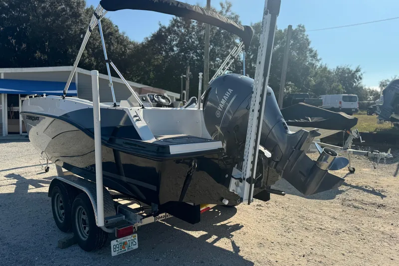 Slide: The Image of 2022 Starcraft SVX 191 OB boat on trailer with Yamaha outboard motor. - 10