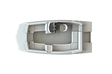 Slide: The Image of Manufacturer Provided Image: Top view of a 2022 Starcraft SVX 191 OB boat layout. - 2