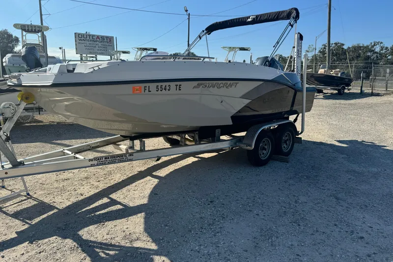 Slide: The Image of 2022 Starcraft SVX 191 OB boat on trailer at Outcast Watersports. - 8