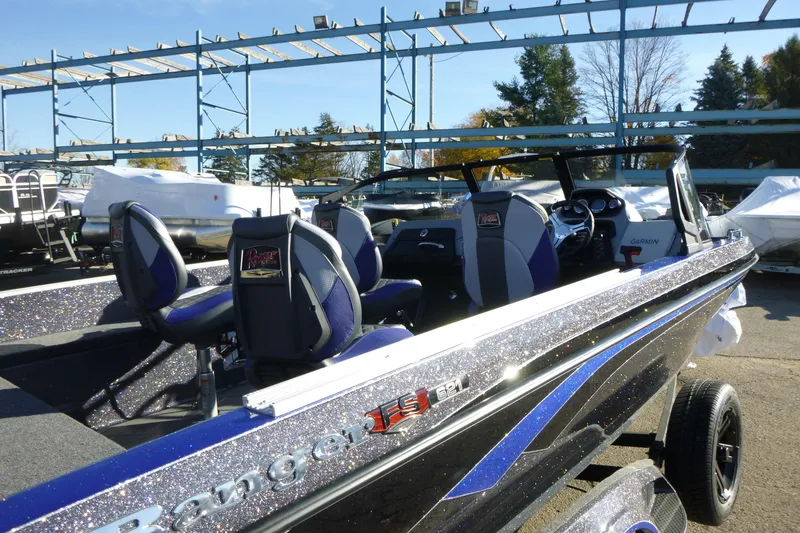 Slide: The Image of 2026 Ranger 621FS Pro boat with sleek design and modern interior features. - 3