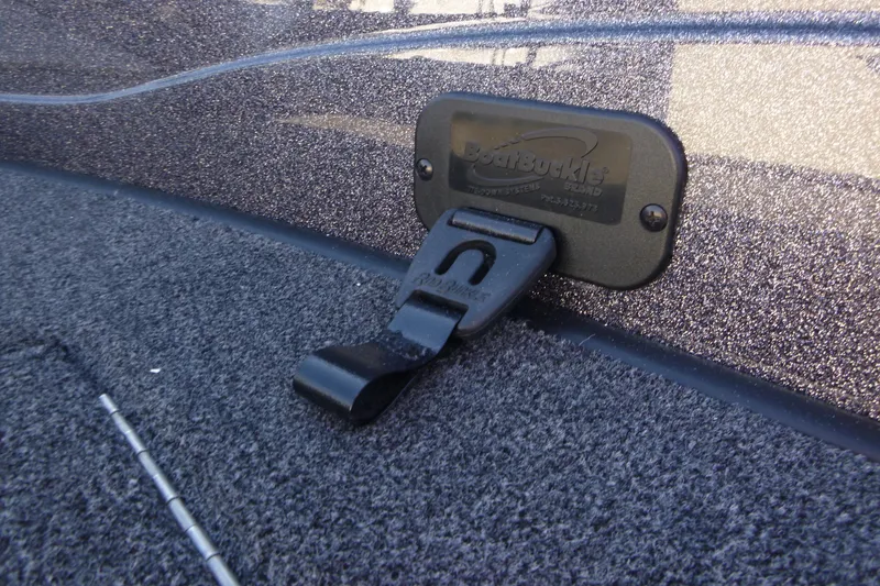 Slide: The Image of BoatBuckle tie-down system on 2026 Ranger 621FS Pro boat deck. - 37