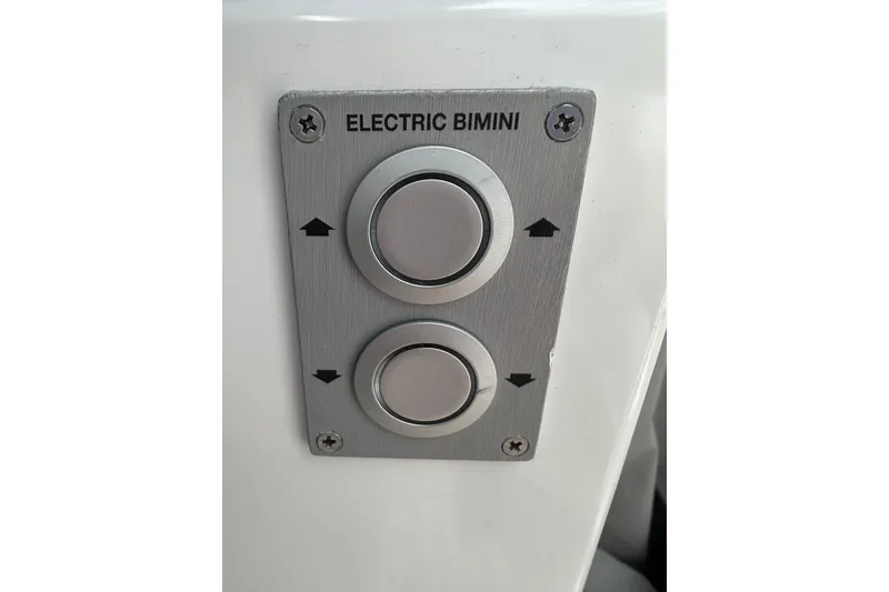 Slide: The Image of Control panel for electric bimini on 2024 Pardo Yachts P38. - 24