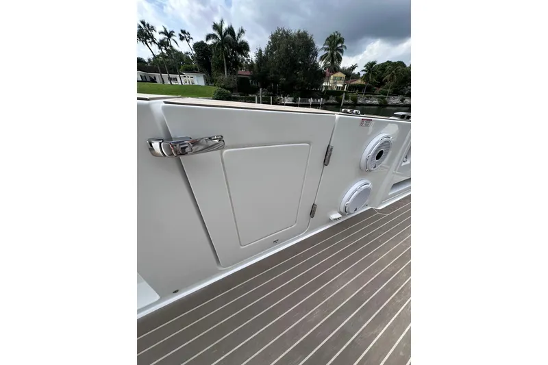 Slide: The Image of 2024 Pardo Yachts P38 deck with sleek design and modern fixtures. - 36