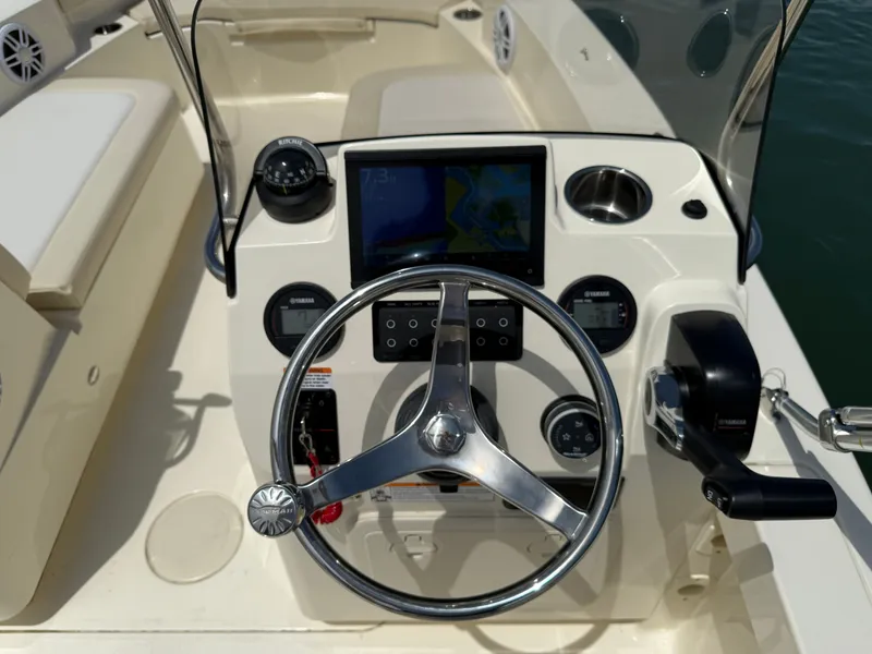 Slide: The Image of 2026 Scout 188 Sport Dorado helm with modern navigation system. - 17