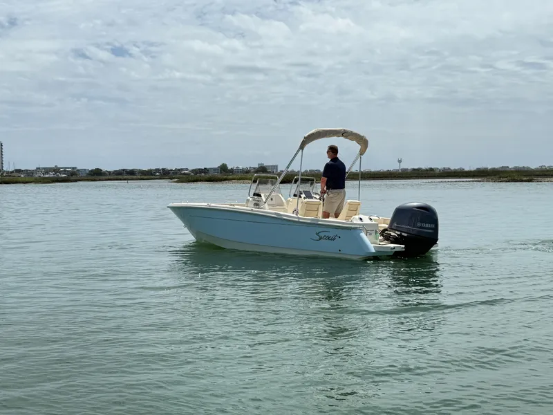 Slide: The Image of Scout 188 Sport Dorado 2026 on calm waters. - 3