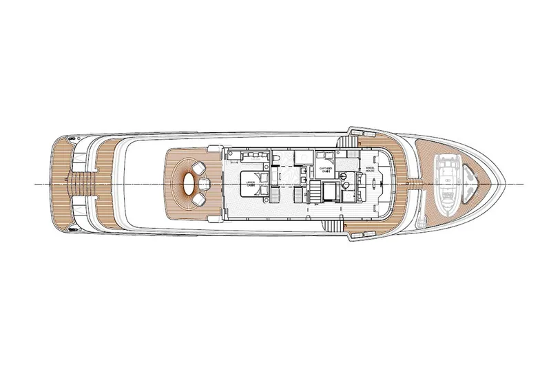 Slide: The Image of Top view layout of 2021 Van der Valk Custom 34M Explorer yacht. - 26