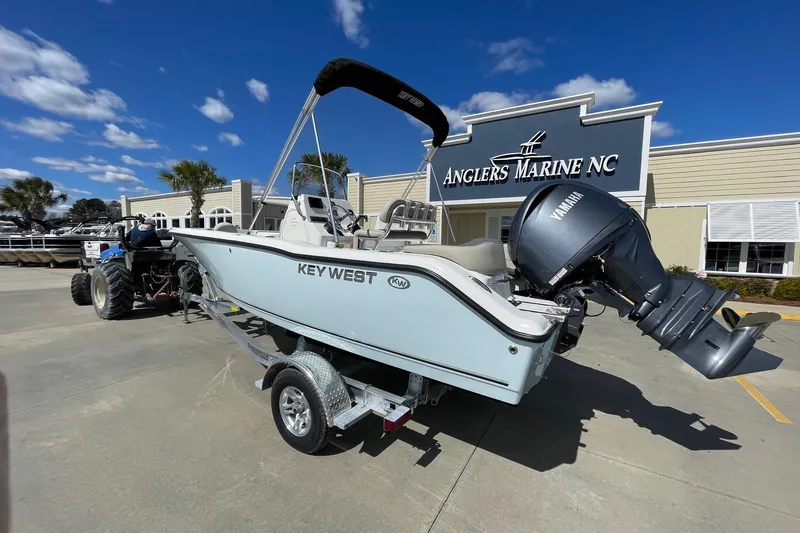 Slide: The Image of 2026 Key West 203 FS boat with Yamaha engine at Anglers Marine NC dealership. - 6