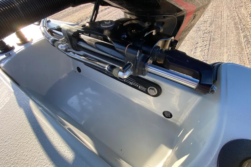 Slide: The Image of 2024 East Cape EVO 18V boat engine mount detail in sunlight. - 63