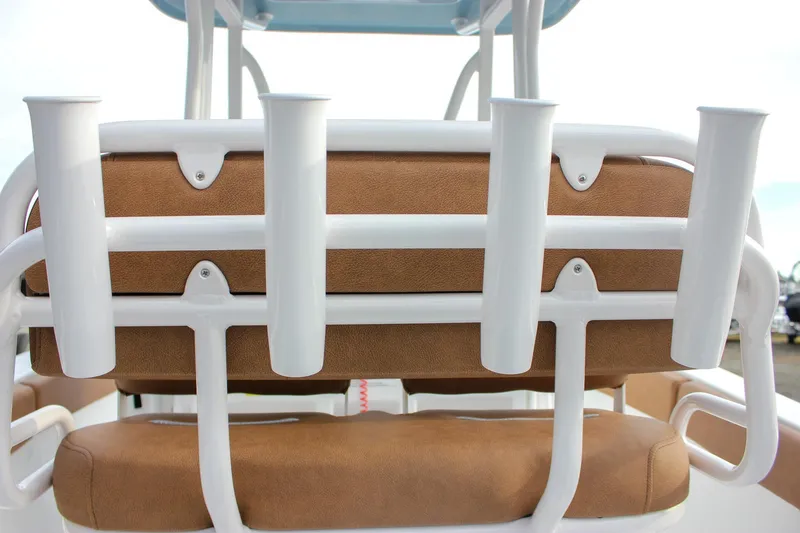 Slide: The Image of 2026 Sea Hunt Ultra 219 boat seat with integrated rod holders. - 32
