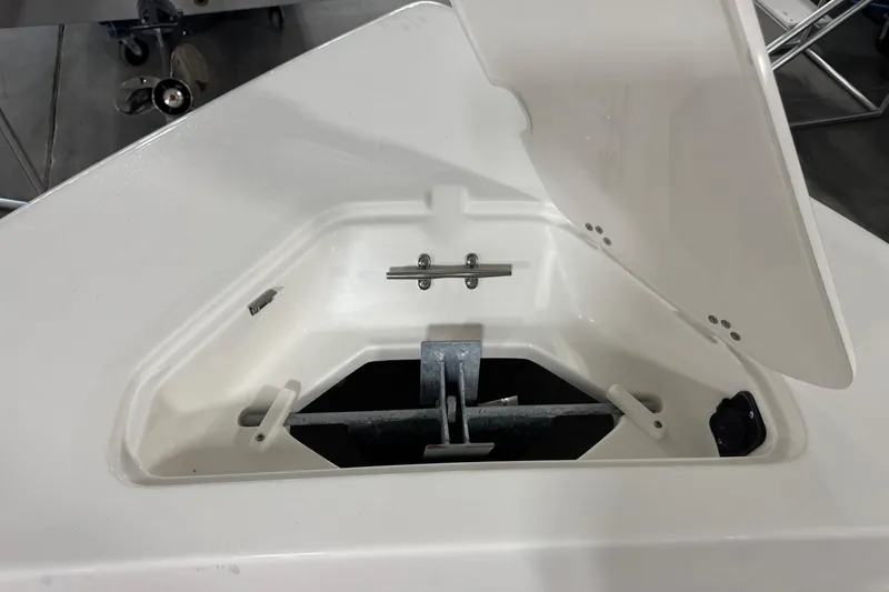 Slide: The Image of Anchor storage compartment on a 2026 Key West 203 FS boat. - 6