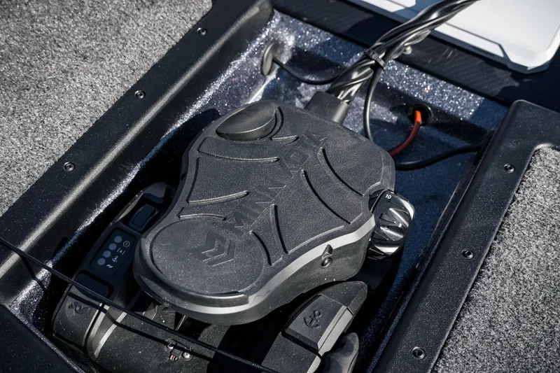 Slide: The Image of Foot pedal control in 2026 Phoenix 721 ZXL boat, featuring advanced wiring and design. - 27