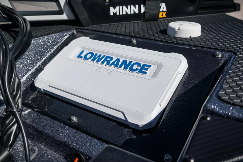 Slide: The Image of Lowrance Elite device on 2026 Phoenix 721 ZXL boat dashboard. - 29