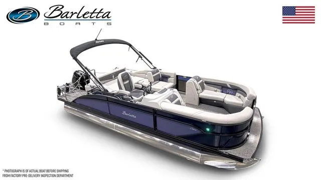 The Image of 2025 Barletta Boats C22U pontoon with sleek design and spacious seating. - 1