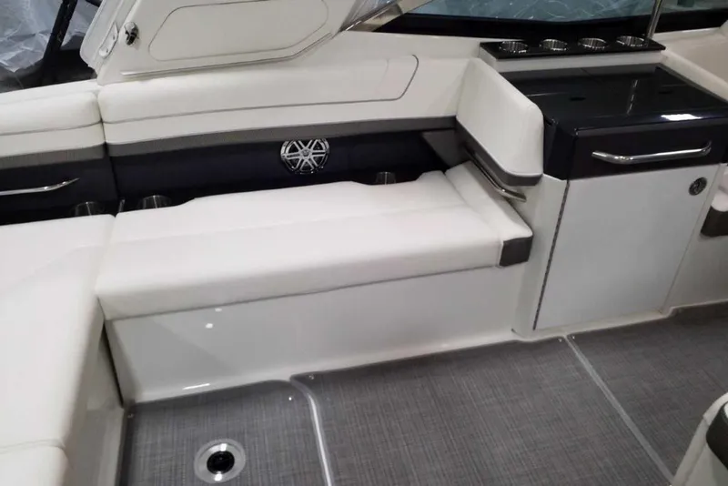 Slide: The Image of 2019 Formula 330 Crossover Bowrider engine compartment with dual powerful engines. - 18